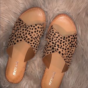 Leopard print sandals